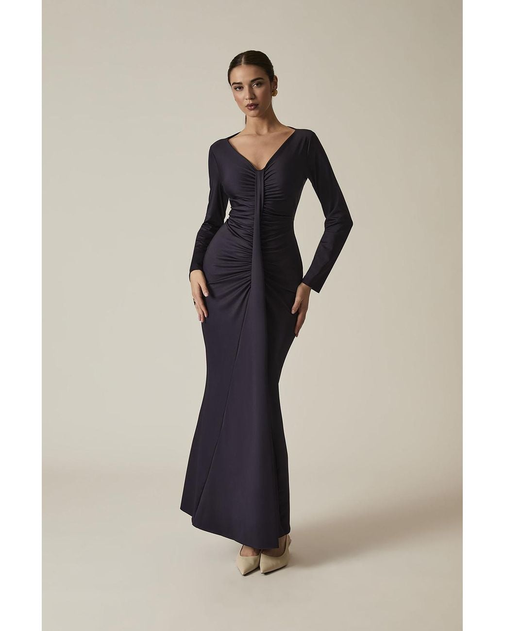 James Lakeland Blue Sculpted Maxi Dress