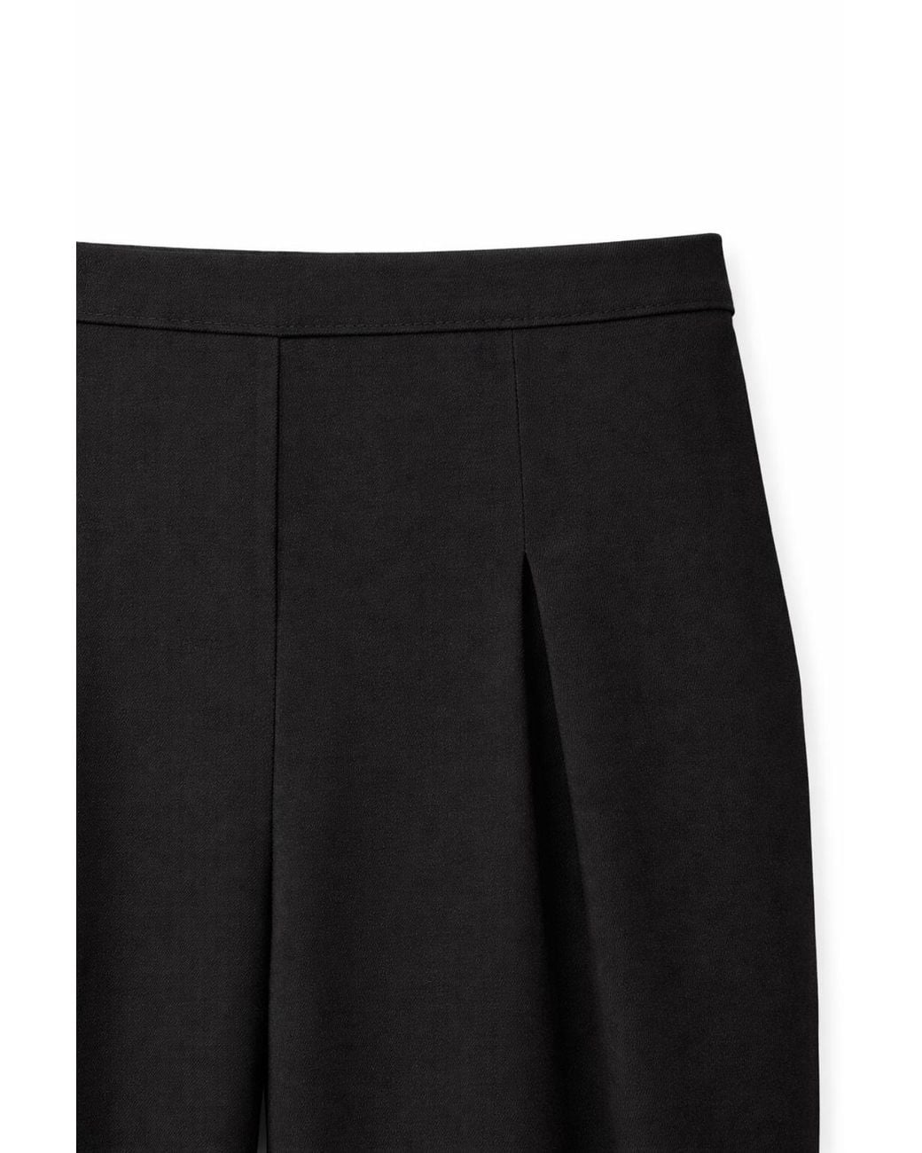 MixRay Black High-Waist Wide-Leg Crepe Trousers