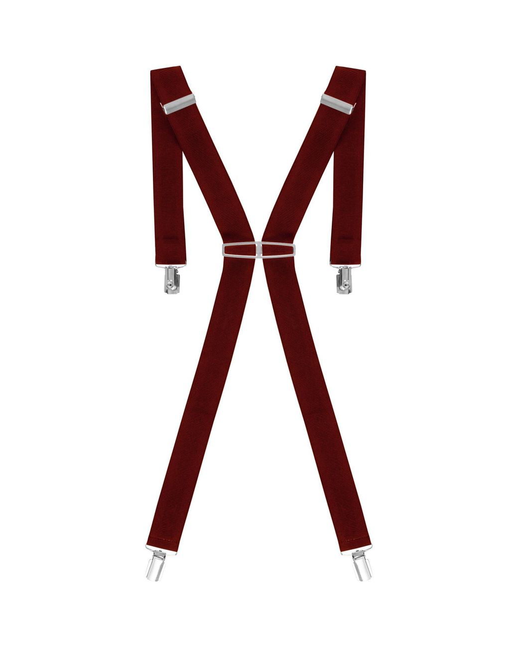 Enzo Red Elasticated Braces for men