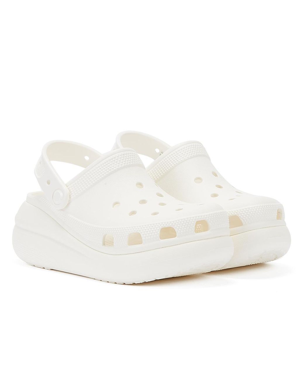 CROCSTM White Classic Crush Clog Sandals