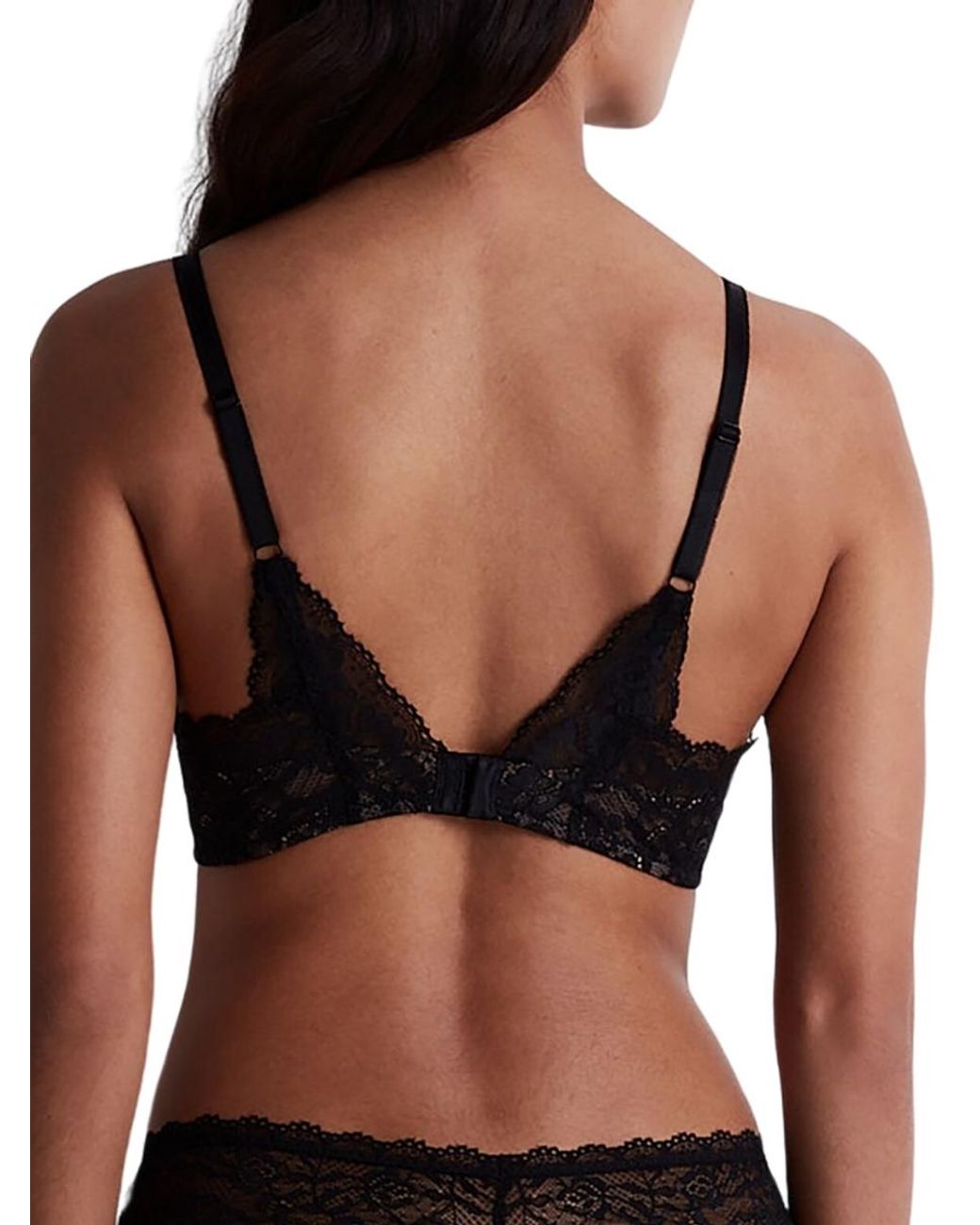 Aubade Black Rosessence Care High Apex Plunge Bra