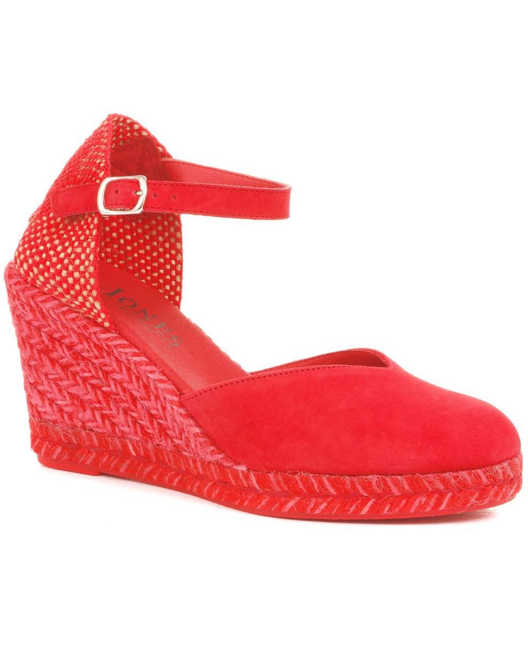 Jones Bootmaker Red Arabella Wedge Sandals