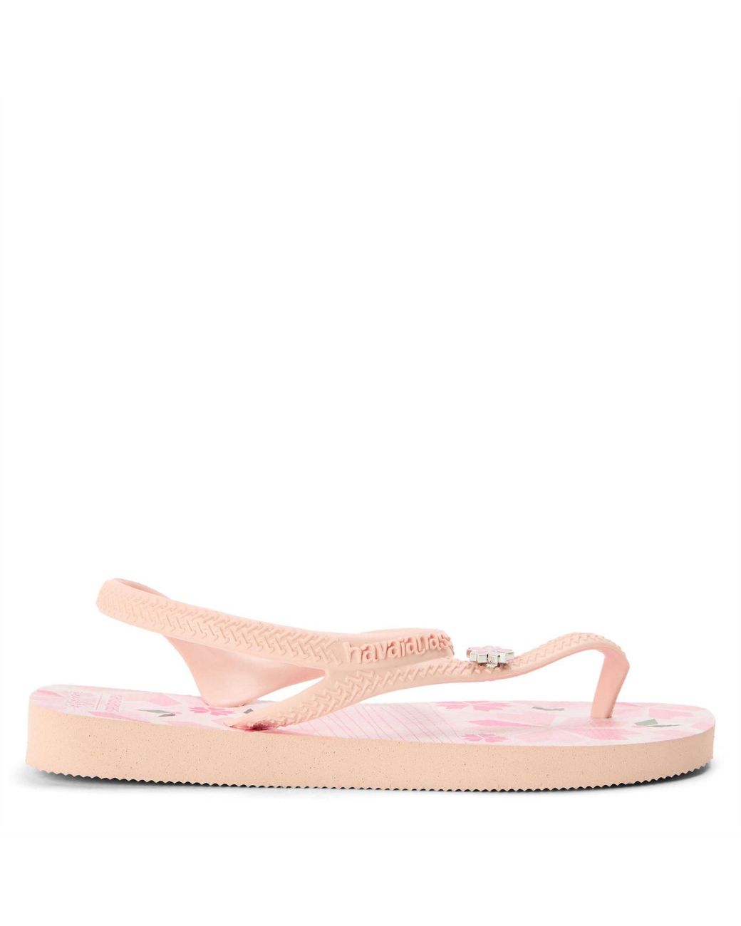 Havaianas Pink Floral Patterned Thong Toe Flip Flops