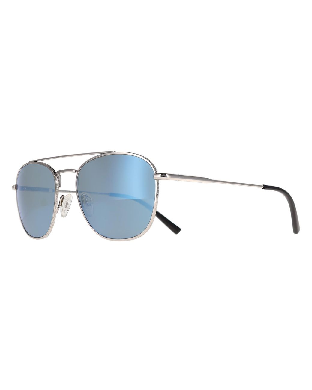 Serengeti Blue Aviator Shiny Mineral Polarized 555Nm Carroll Metal