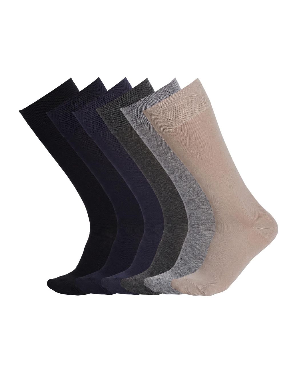 Pro Socks Blue 6 Pairs Executive High-Top Seamless S17013 for men