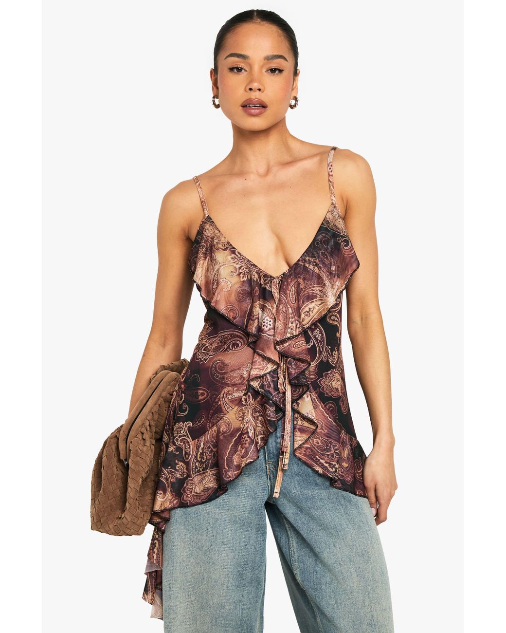 boohoo frill top