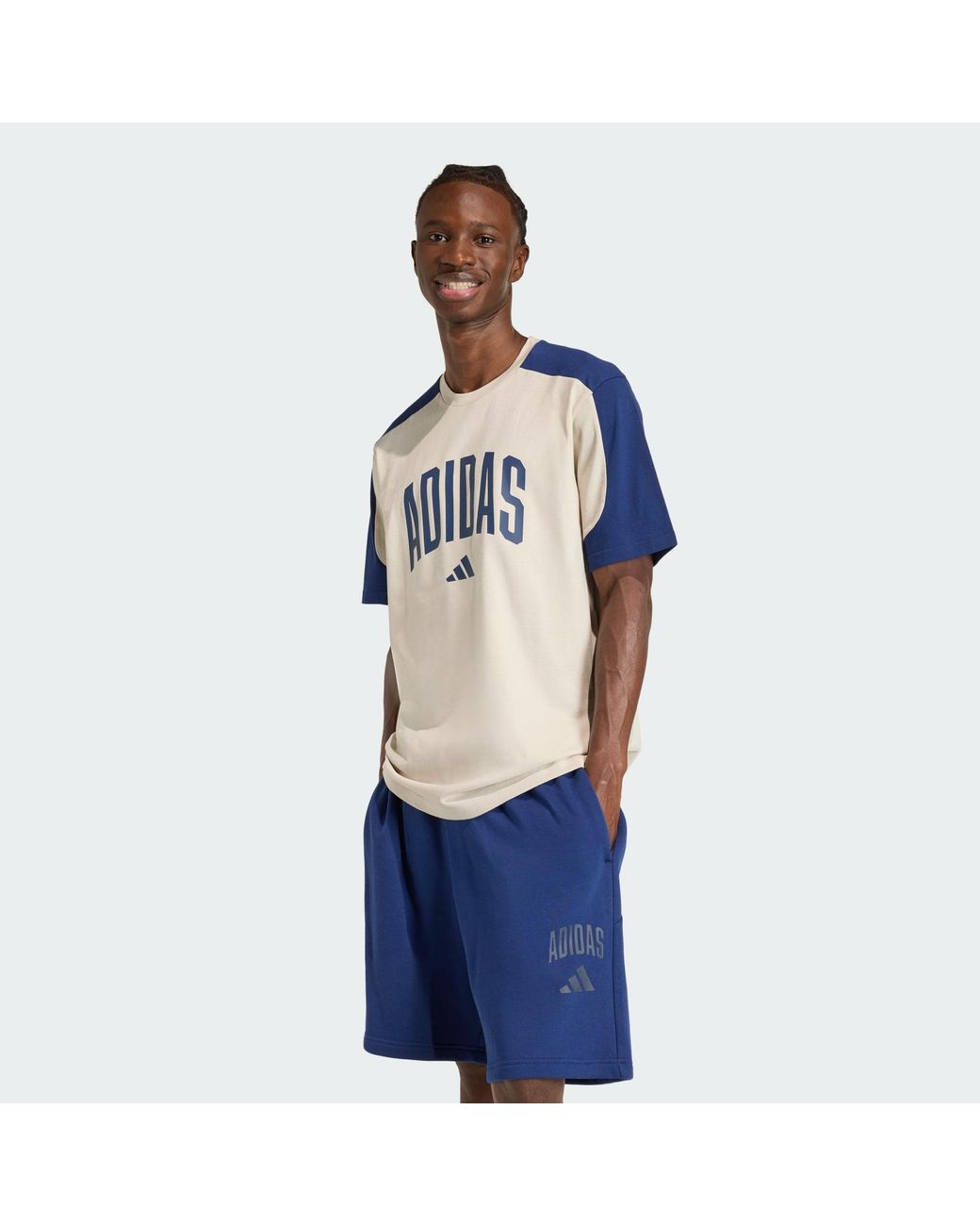 Adidas Blue Collegiate T-Shirt for men