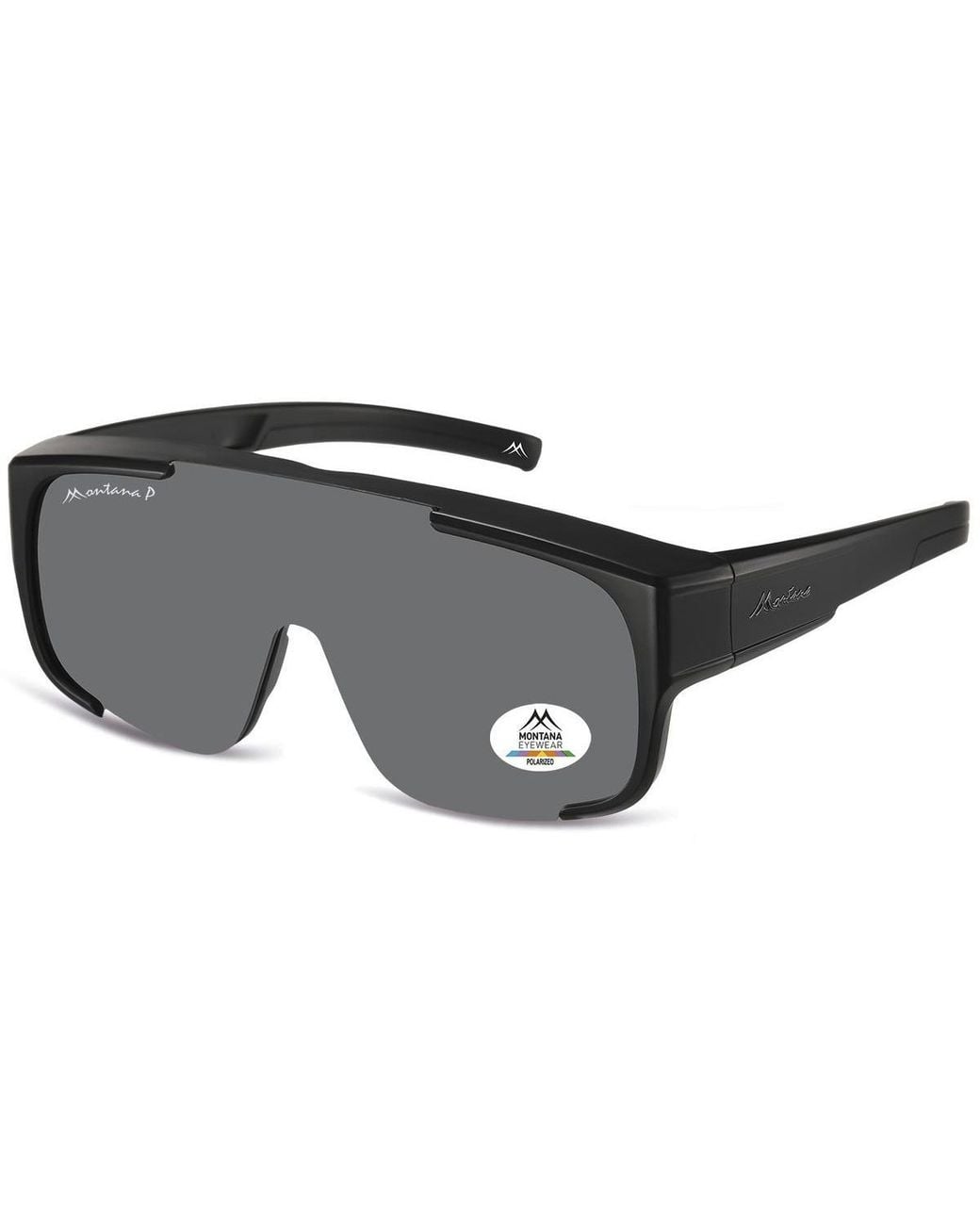 Montana Black Shield Fit Over Matte Smoke Polarized Fo9