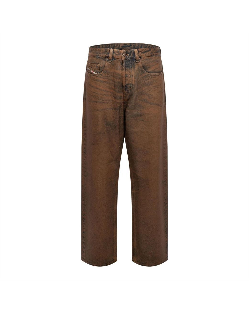 DIESEL Brown 2001 D Macro Wide Leg Jeans for men