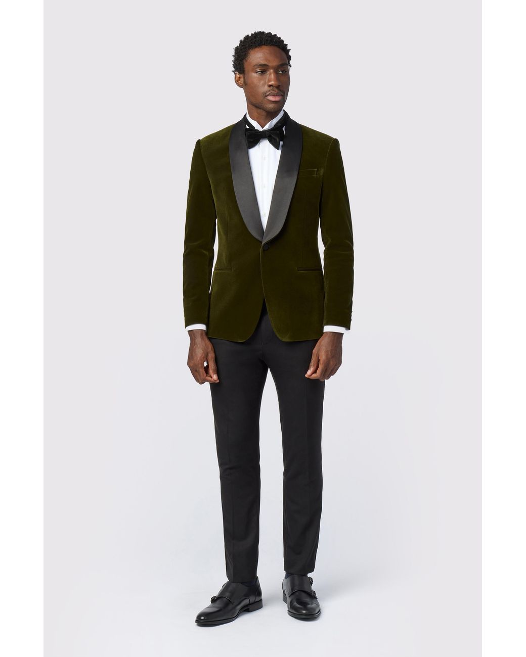 Antique Rogue Black Velvet Slim Fit Jacket for men