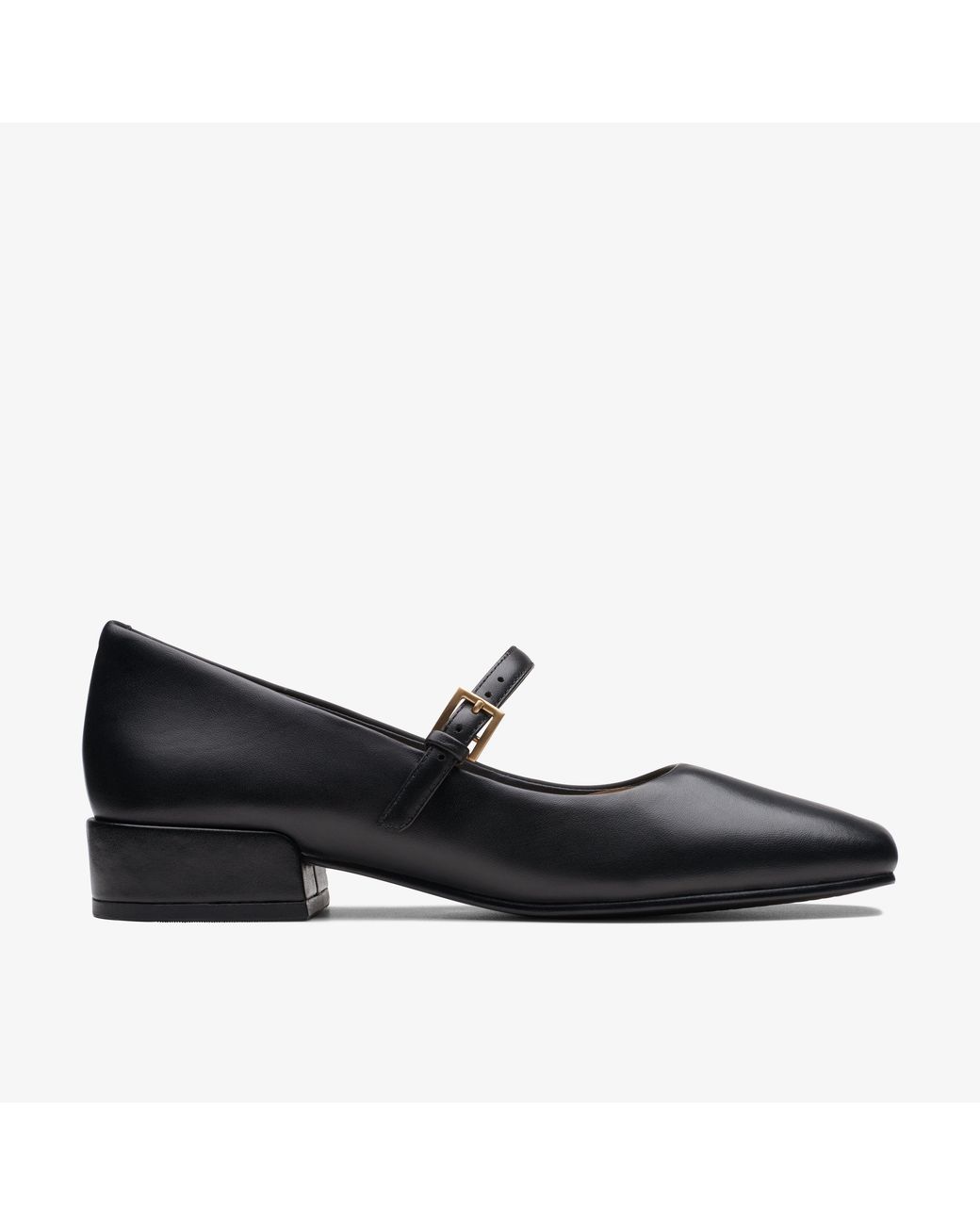 Clarks Black Seren 30 Buckle Leather Shoes