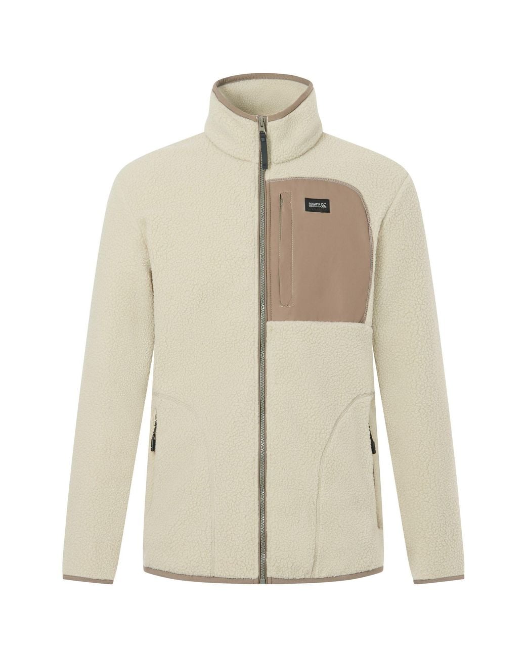 Regatta White Frankie Borg Fleece Jacket (Abbeystone/Smokey) for men