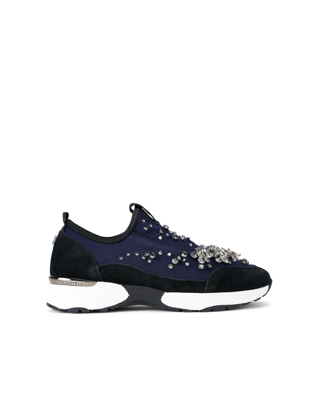 Carvela Kurt Geiger Blue Tempo Jewel Slip-On Woven Trainers