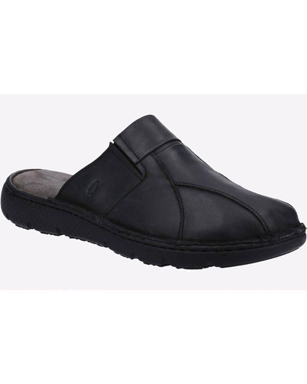 Hush Puppies Black Carson Mule Leather Sandal for men