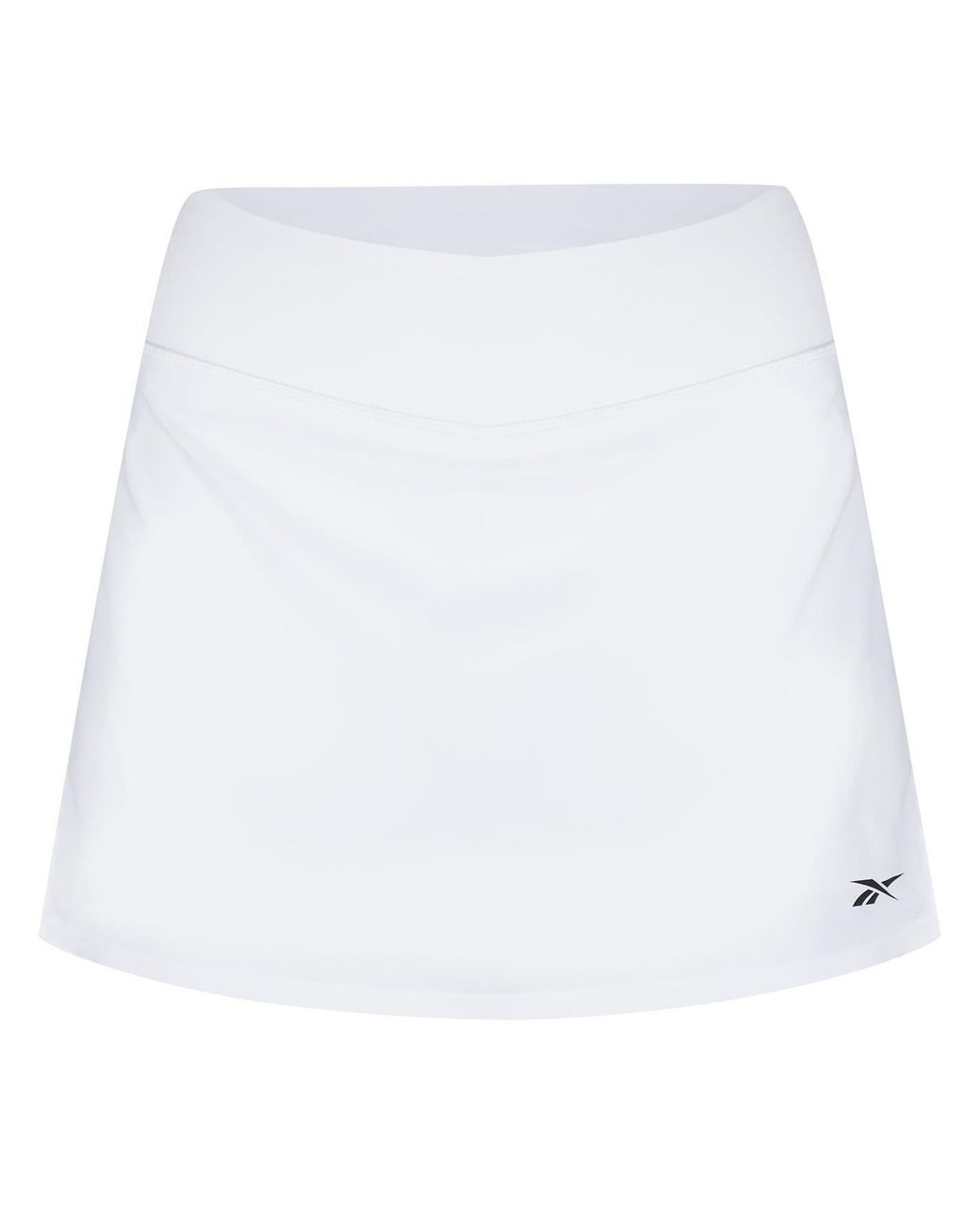 Reebok White Wor Vec Logo Print Skort