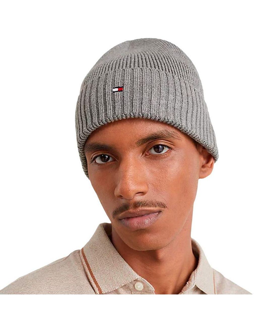 flag beanie tommy hilfiger