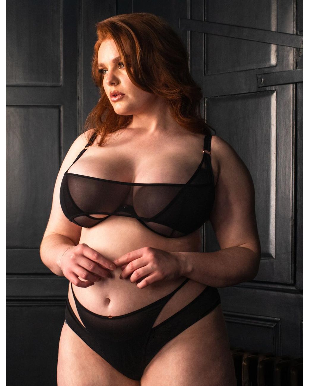 Curvy Kate Black Peep Show Deep Plunge Bra