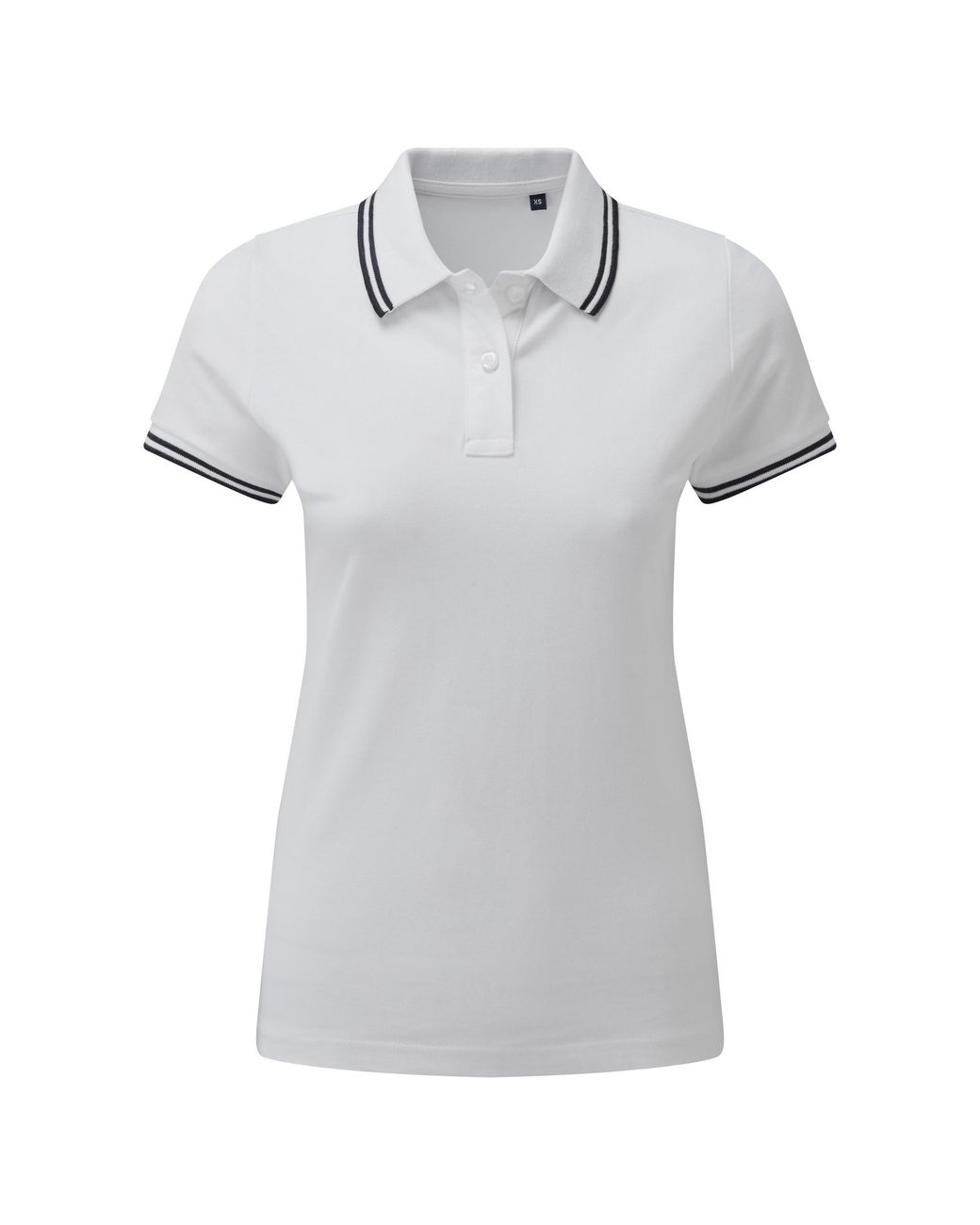 Asquith & Fox Gray Ladies Classic Fit Tipped Polo