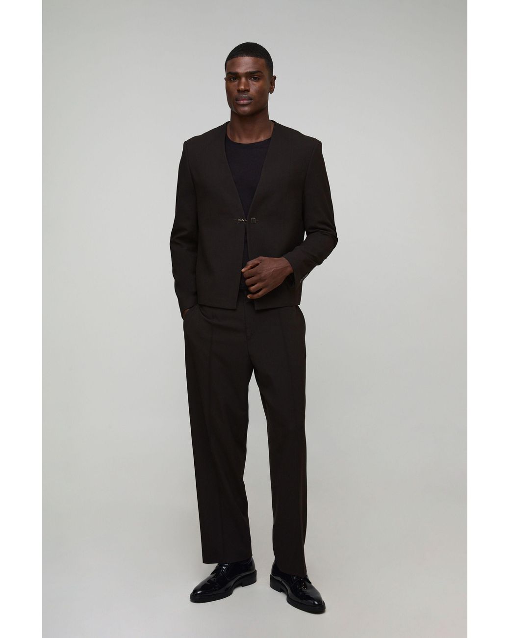 BoohooMAN Black Oversized Boxy Blazer for men