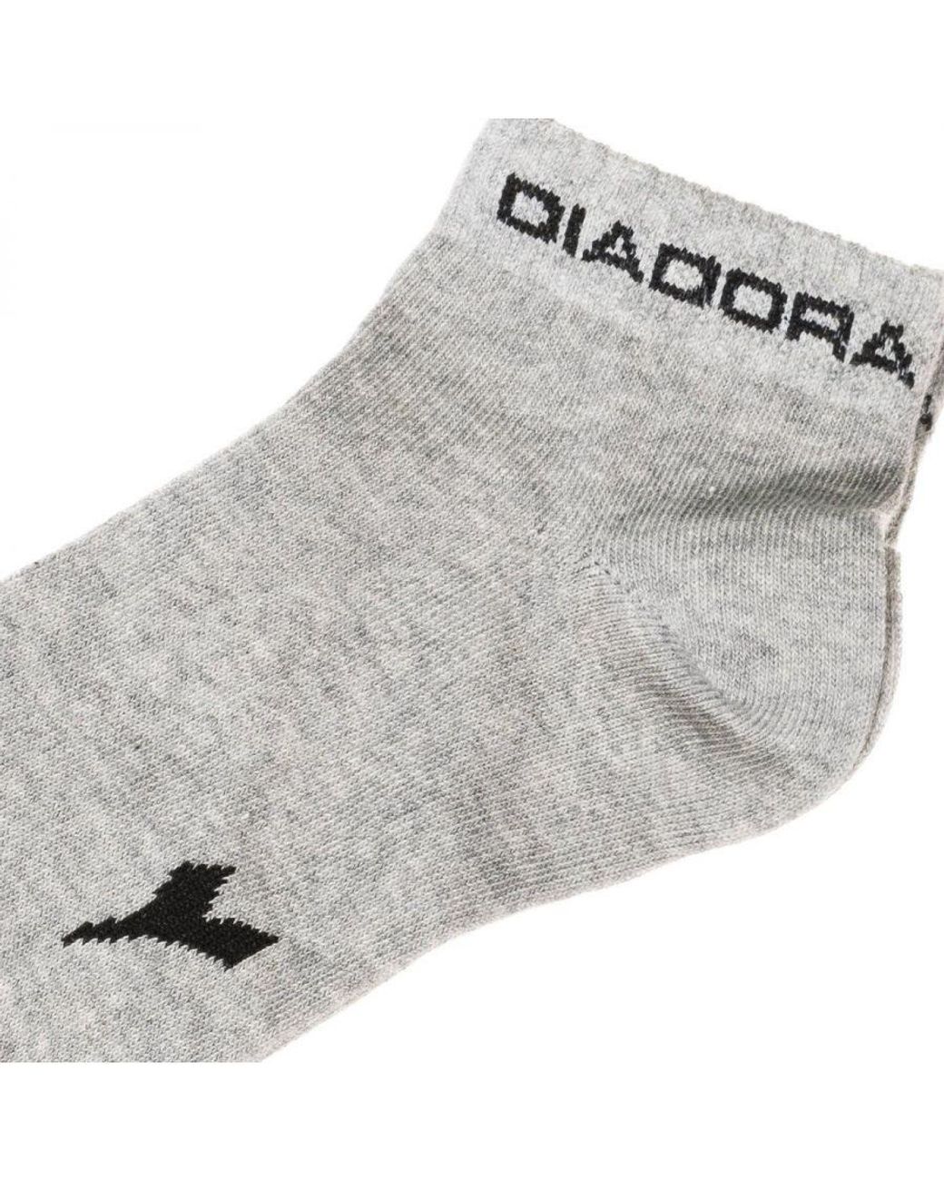 Diadora Gray Pack-3 Ankle Sports Socks D9300