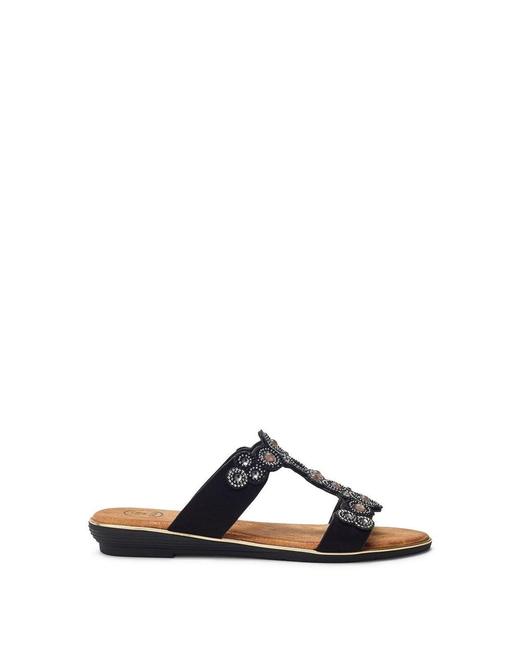 b.soleful Black Lyrah Sandals Faux Leather