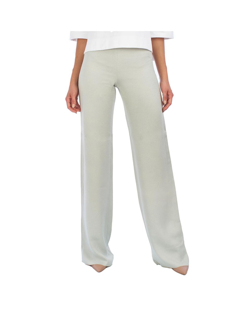 Emporio Armani Gray Palazzo Pants 5Np01T