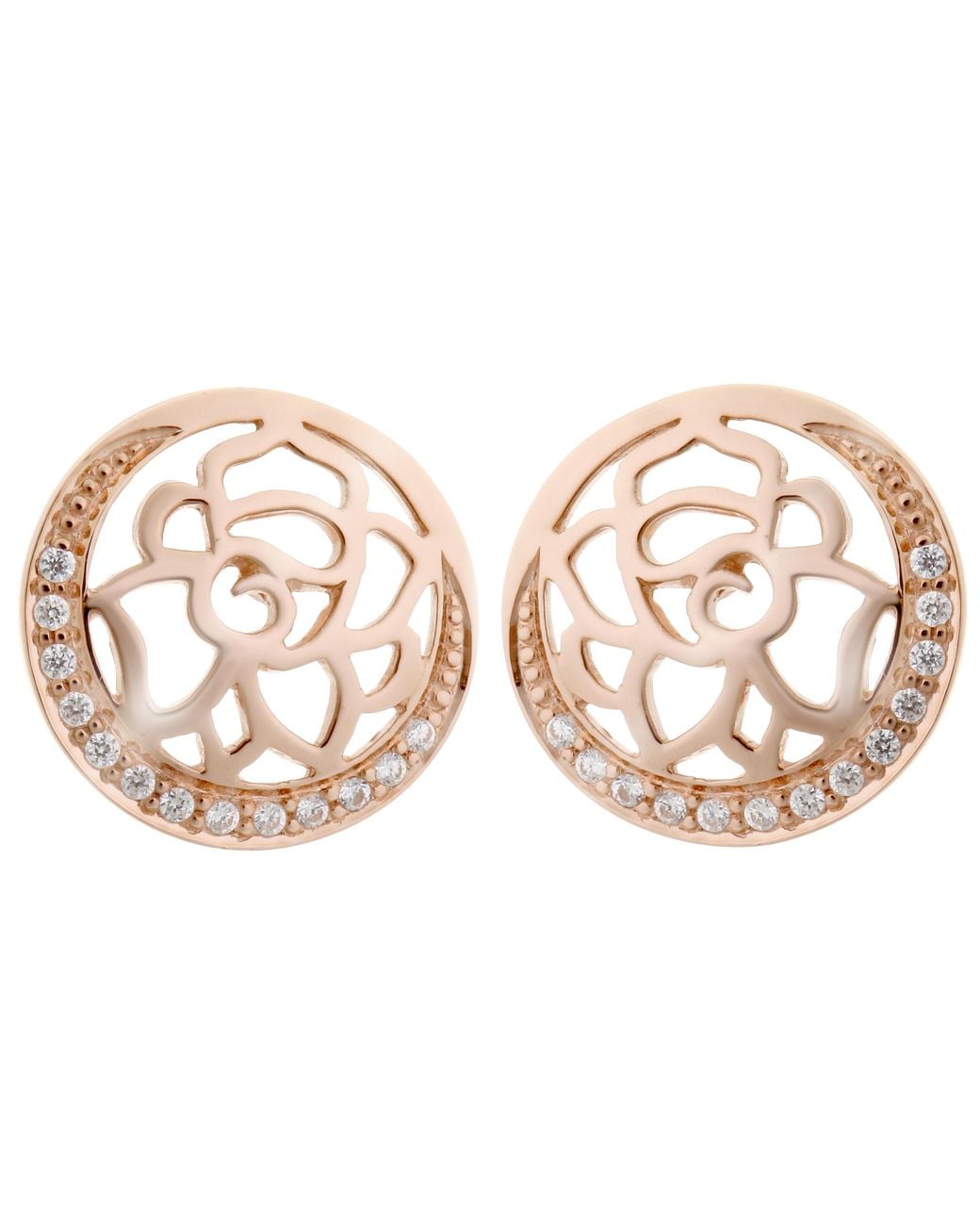 Orphelia Metallic 'Blair' 925 Sterling Stud Earrings