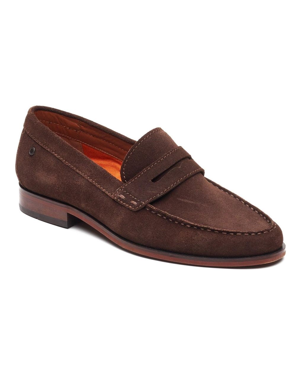 Base London Brown Slate Loafer Shoes Leather for men