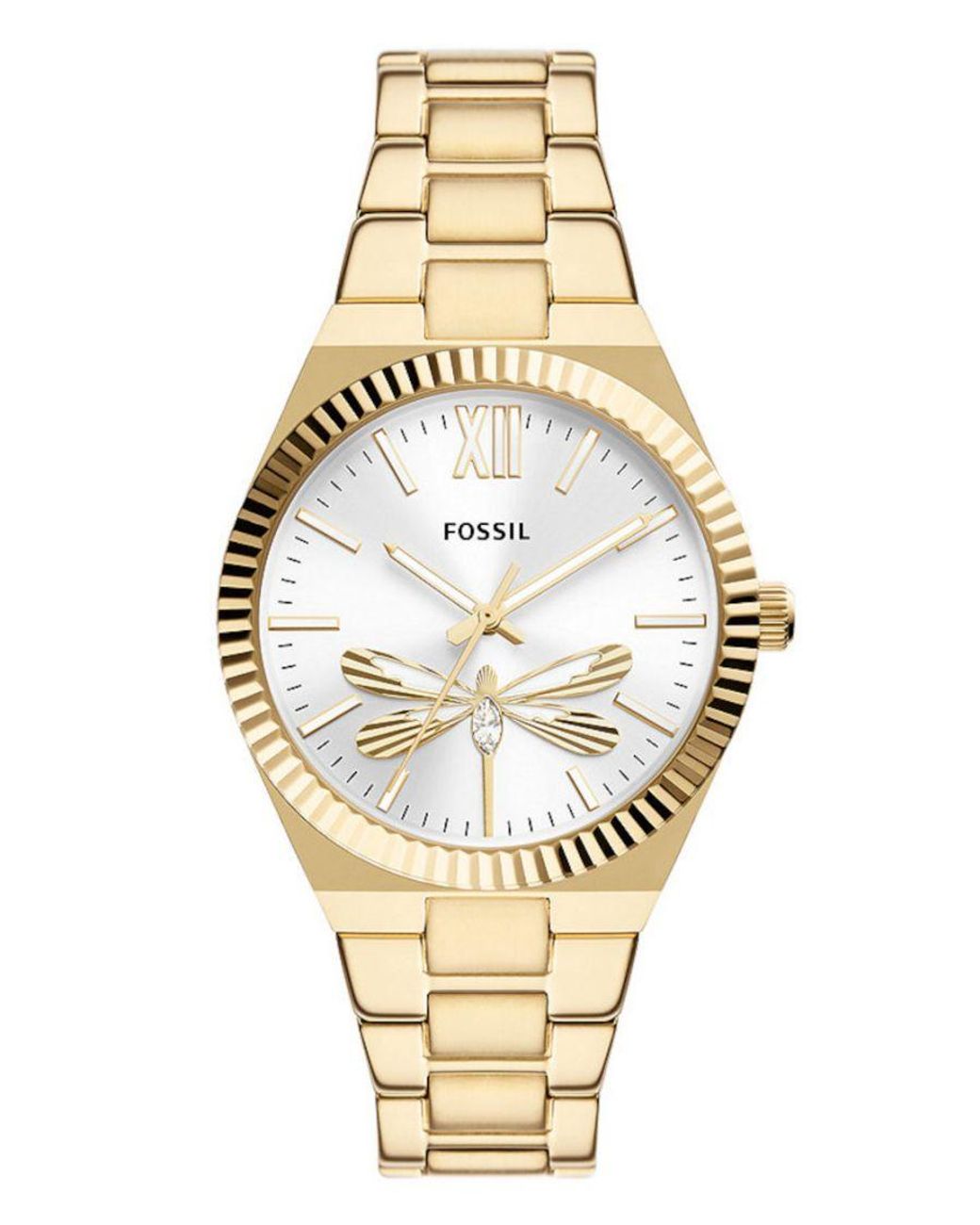 Fossil Scarlette Gold Watch Es5262 Stainless Steel in Metallic