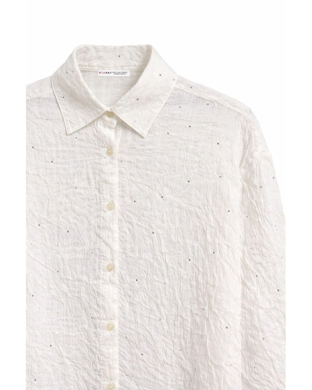 MixRay White Cotton-Blend Shirt