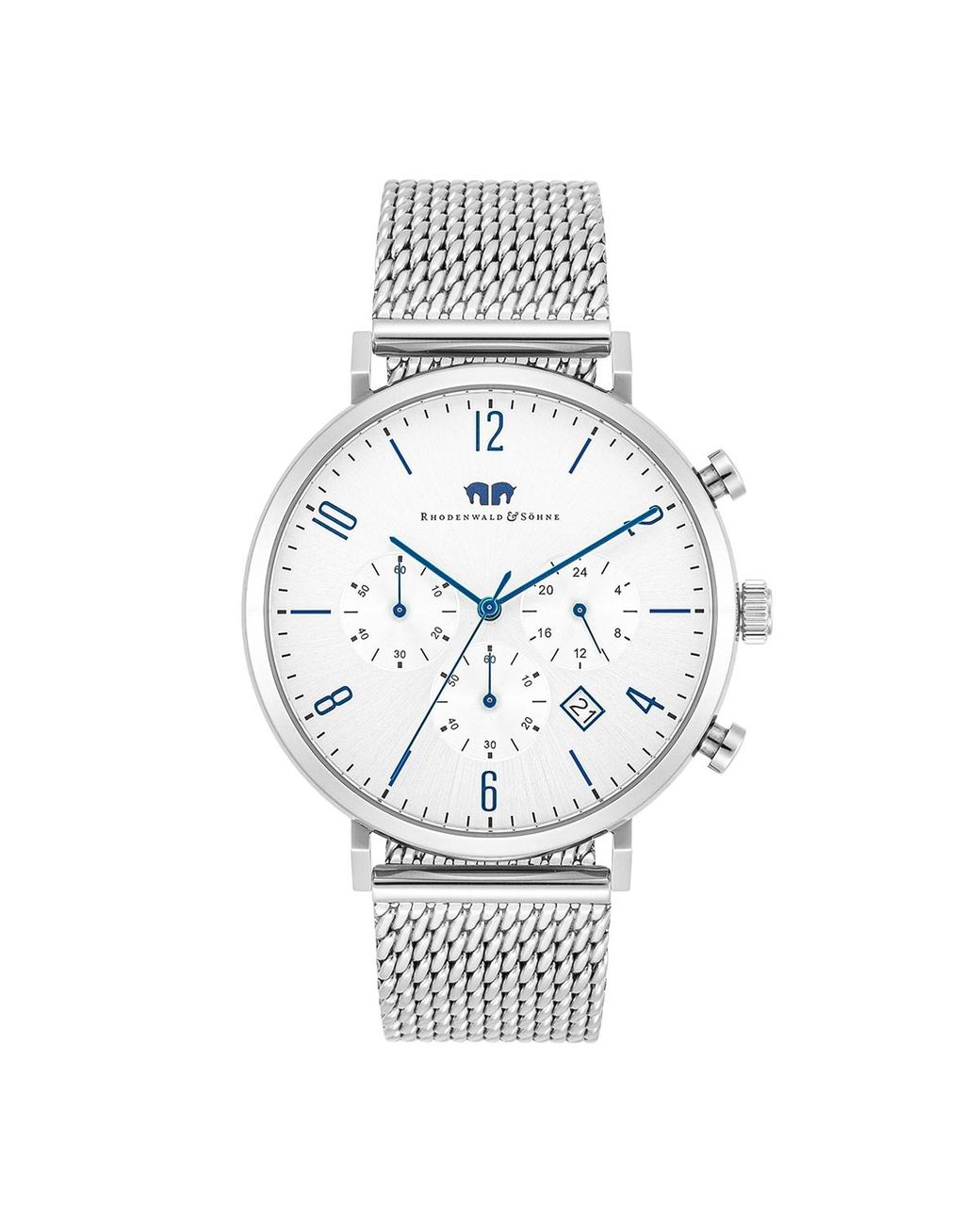 Rhodenwald & Söhne Metallic Stainless Steel Watch 42Mm for men