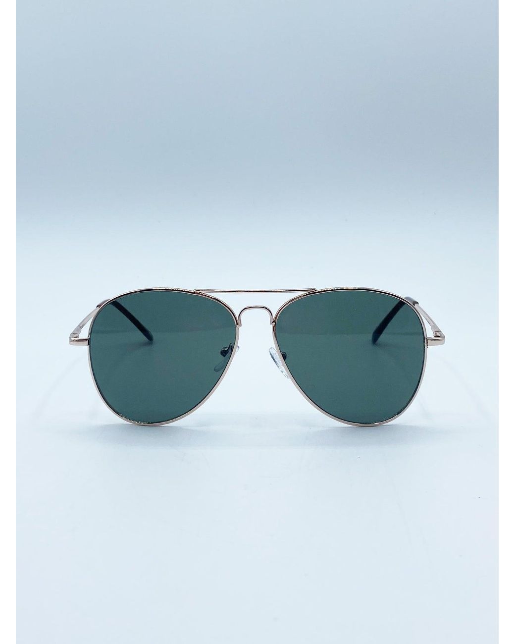 SVNX Blue Frame Aviators With Lenses Metal for men