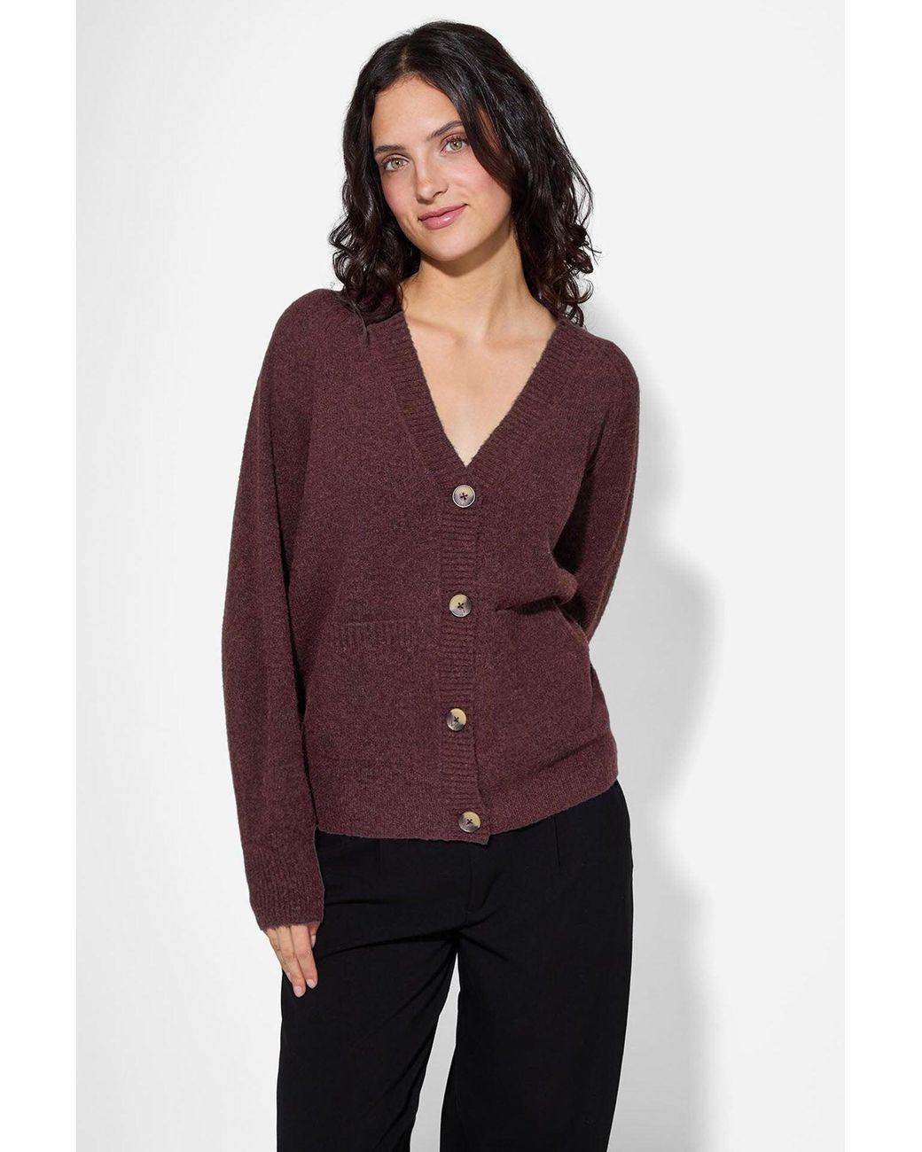 John Lewis Purple Pocket Front Cardigan