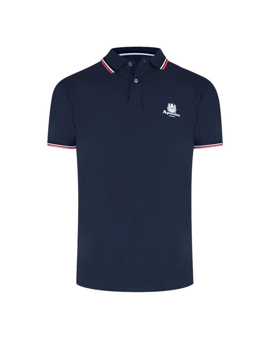 Aquascutum Blue Active Cotton Polo for men