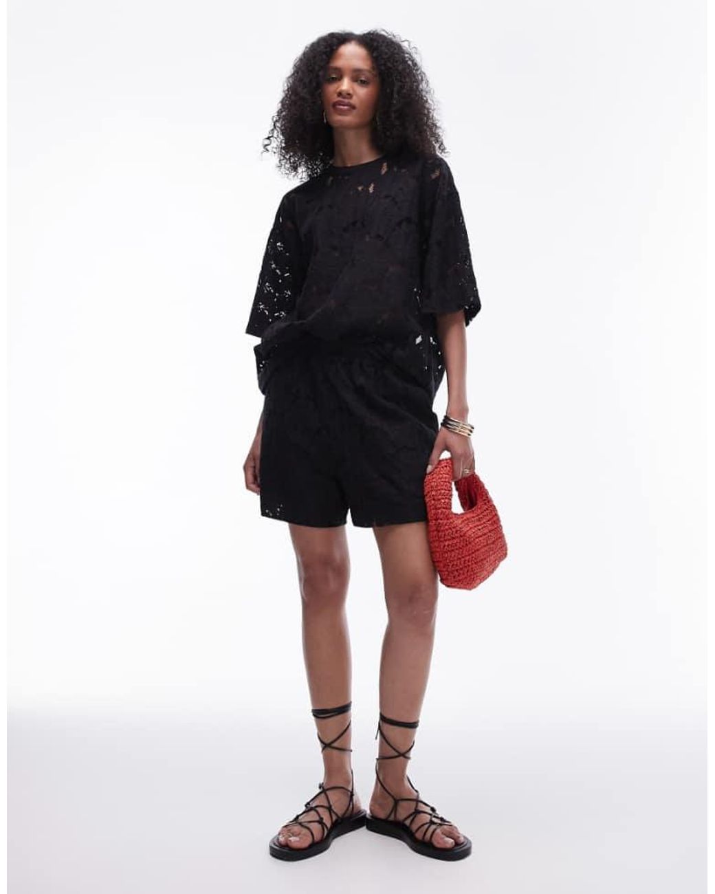 TOPSHOP White Co Ord Lace Short