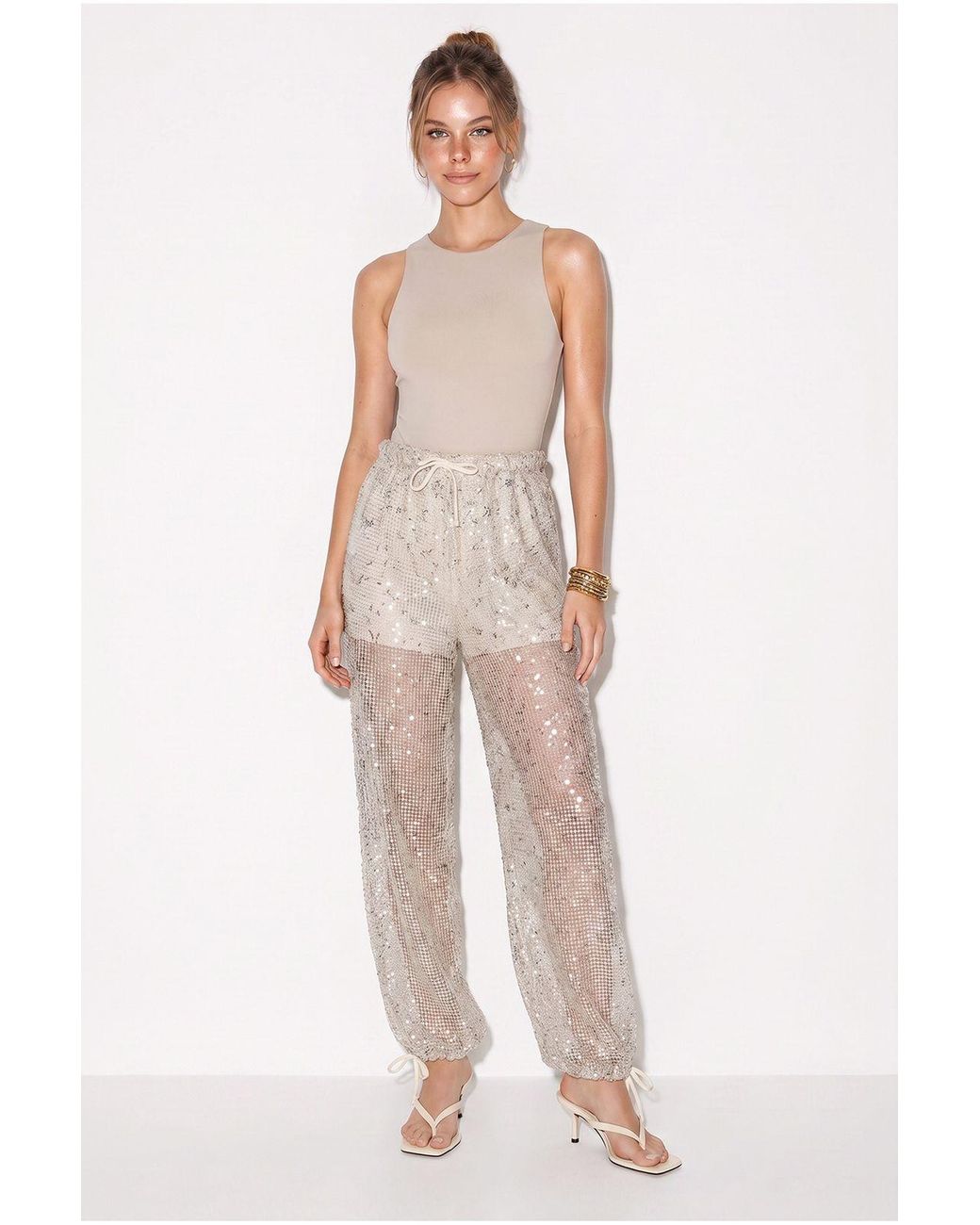 Bianco Lucci Natural Pants