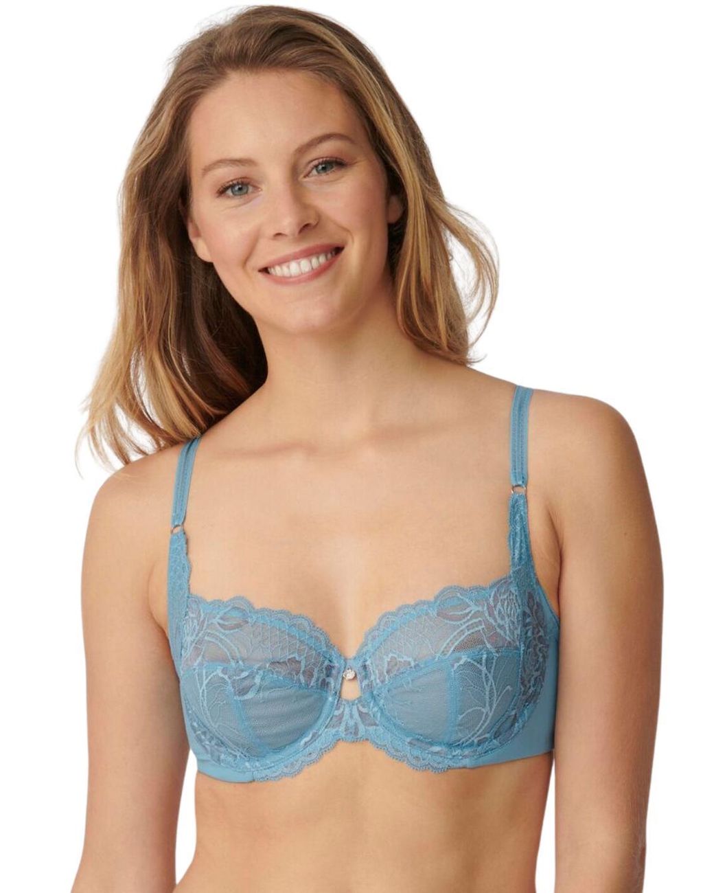 Triumph Blue Wild Peony Florale Underwired Bra