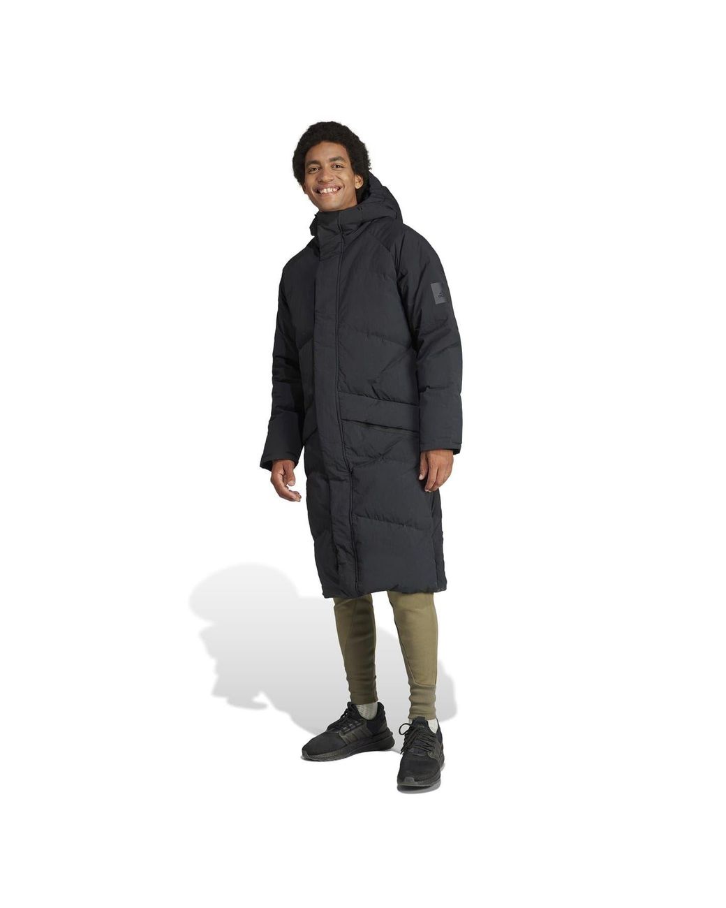 Adidas Black Big Baffle Puffer Jacket for men