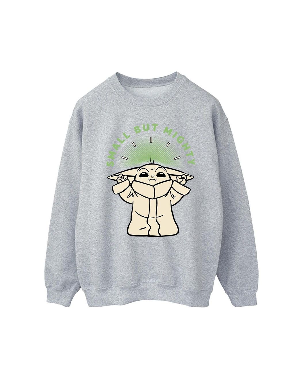 Star Wars Gray The Mandalorian Small But Mighty Grogu Sweatshirt (Sports) for men