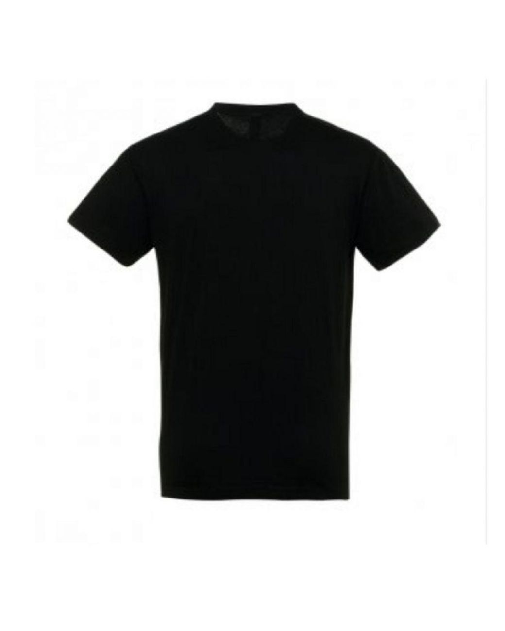 Sol's Black Regent Short Sleeve T-Shirt (Deep) Cotton for men