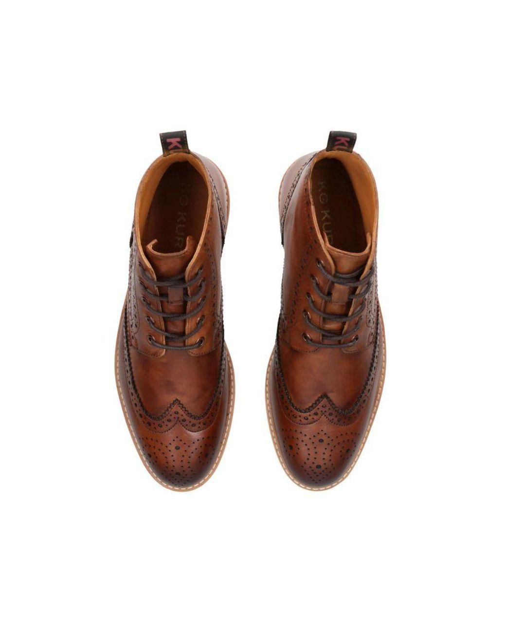 KG Kurt Geiger Brown Leather Wingtip Boots MYLES BROGUE BOOT - KG KURT GEIGER Boots main image 4