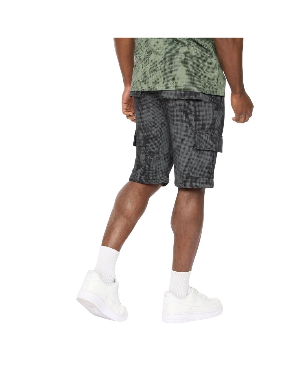 Crosshatch Black Bardon Camo Cargo Shorts Camo) for men