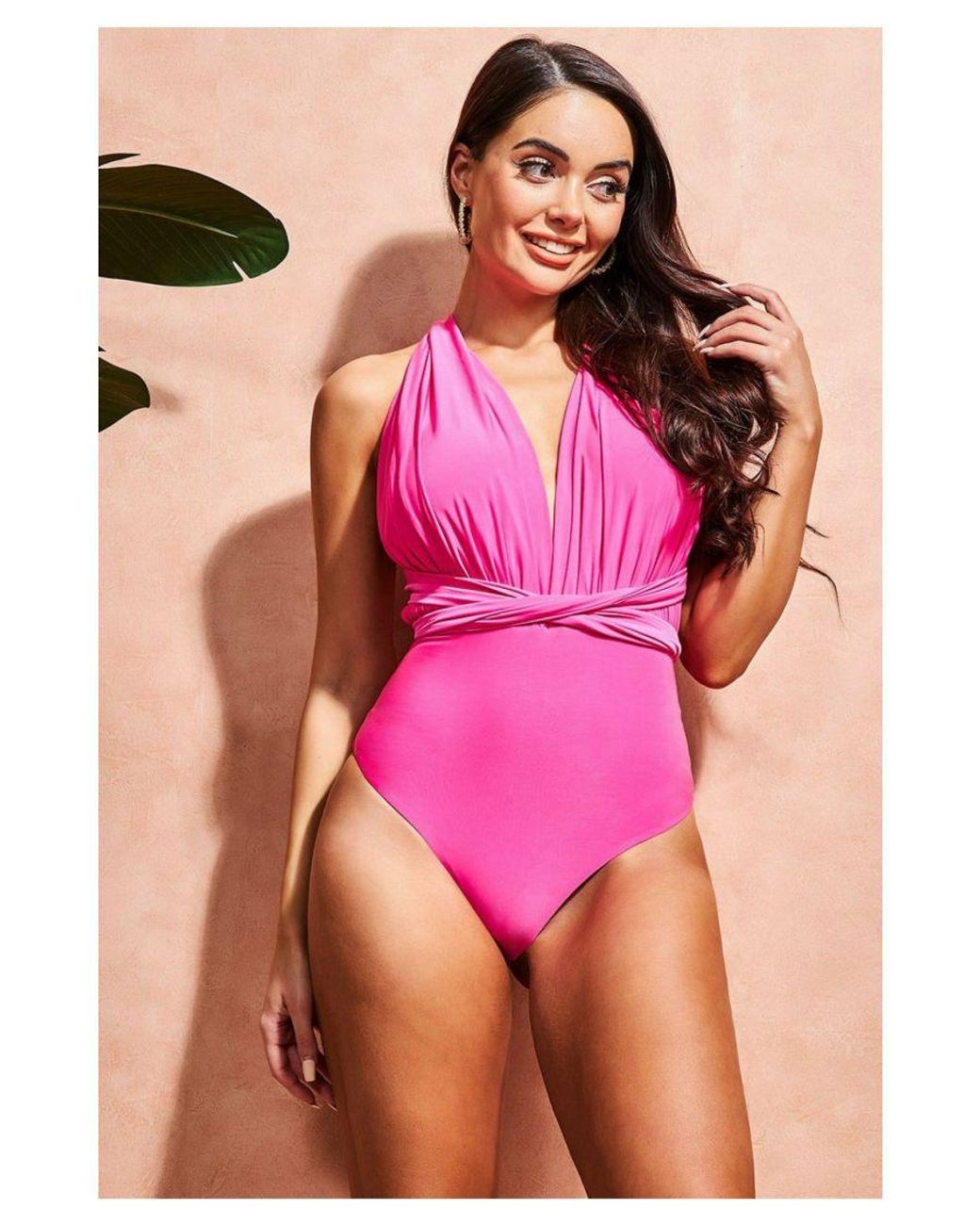 Pink multiway swimsuit deals