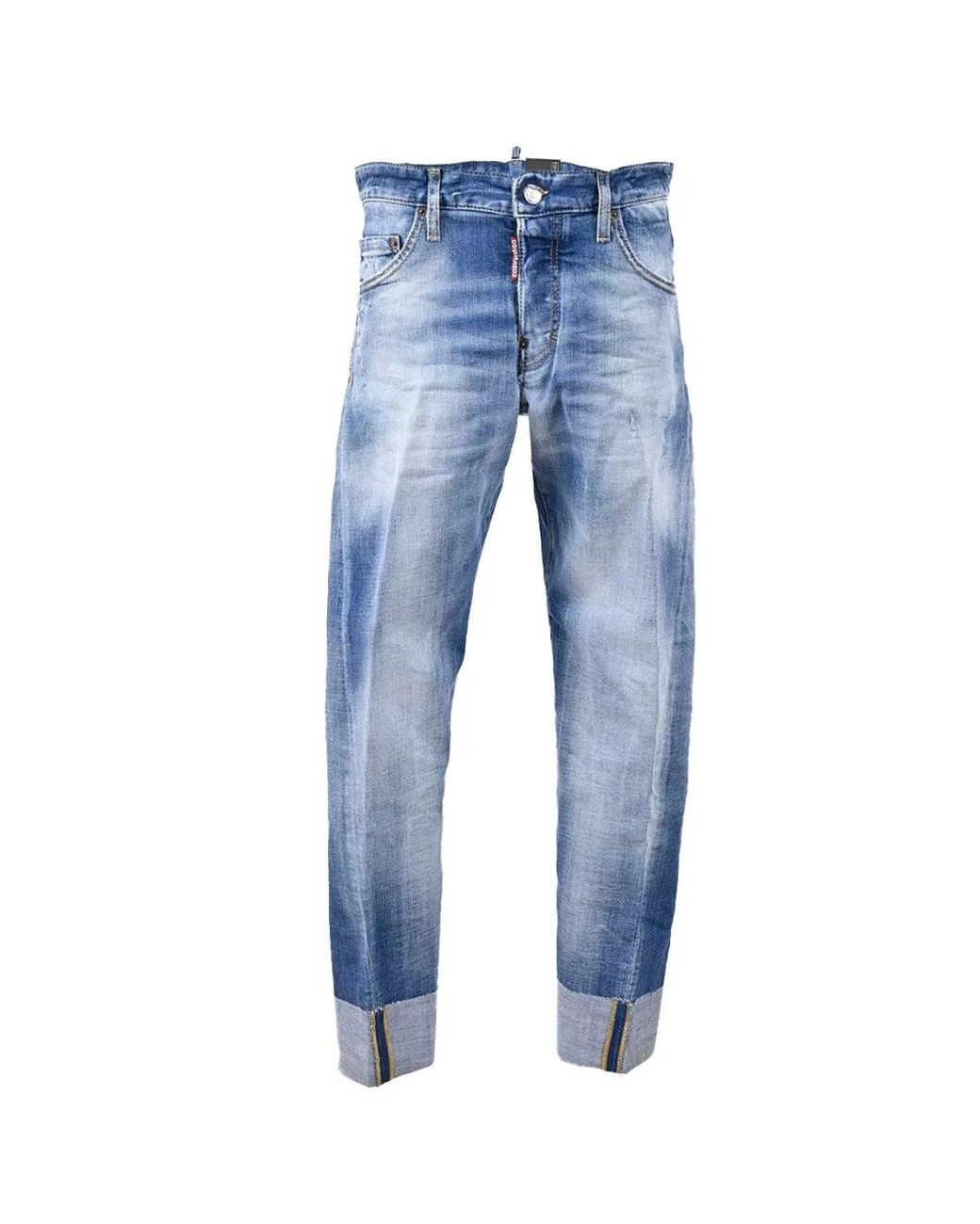 DSquared² Blue Sexy Twist Jean Light Denim Pants Cotton for men