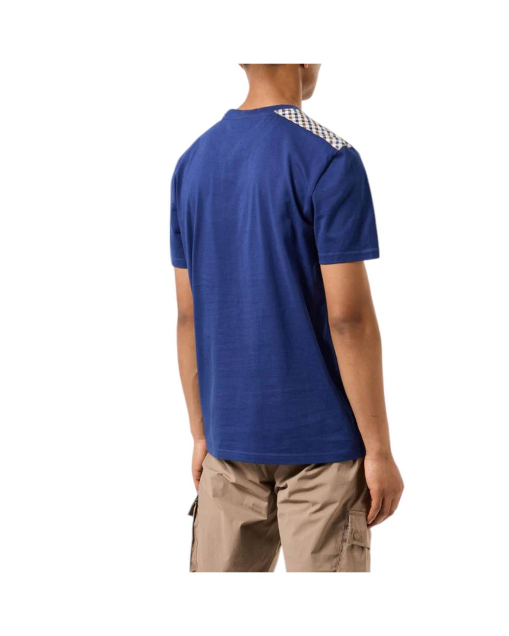 Weekend Offender Blue T Shirts Diaz Crew Neck Short Sleeve Cotton Summer Tee for men