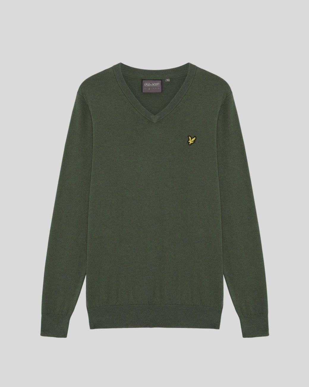 Lyle & Scott Green Golf V Neck Pullover for men