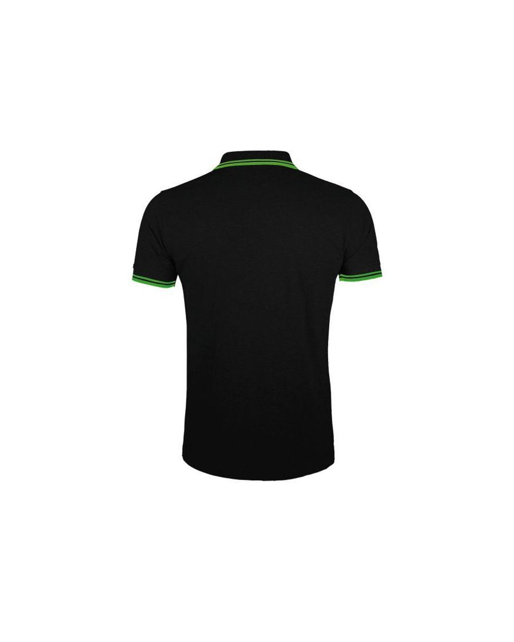 Sol's Black Pasadena Tipped Short Sleeve Pique Polo Shirt /Lime) Cotton for men