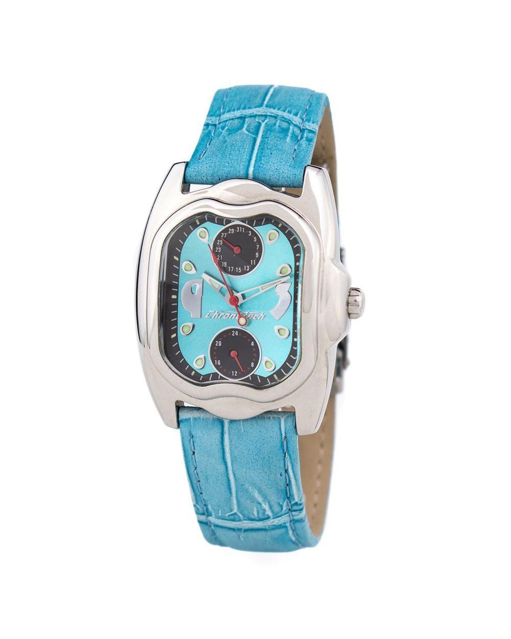 Chronotech Blue Leather Watch