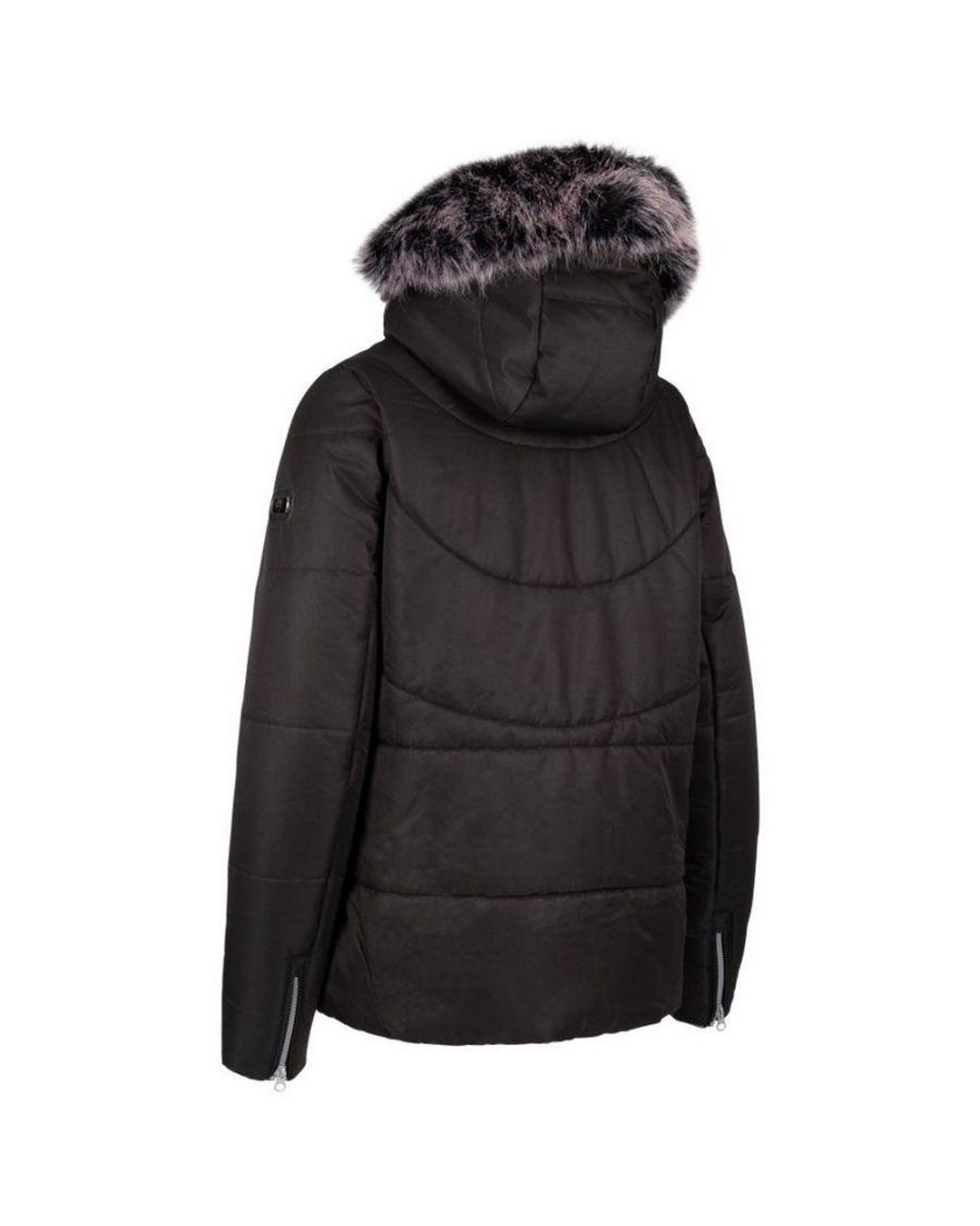 Trespass Black Ladies Recap Waterproof Jacket