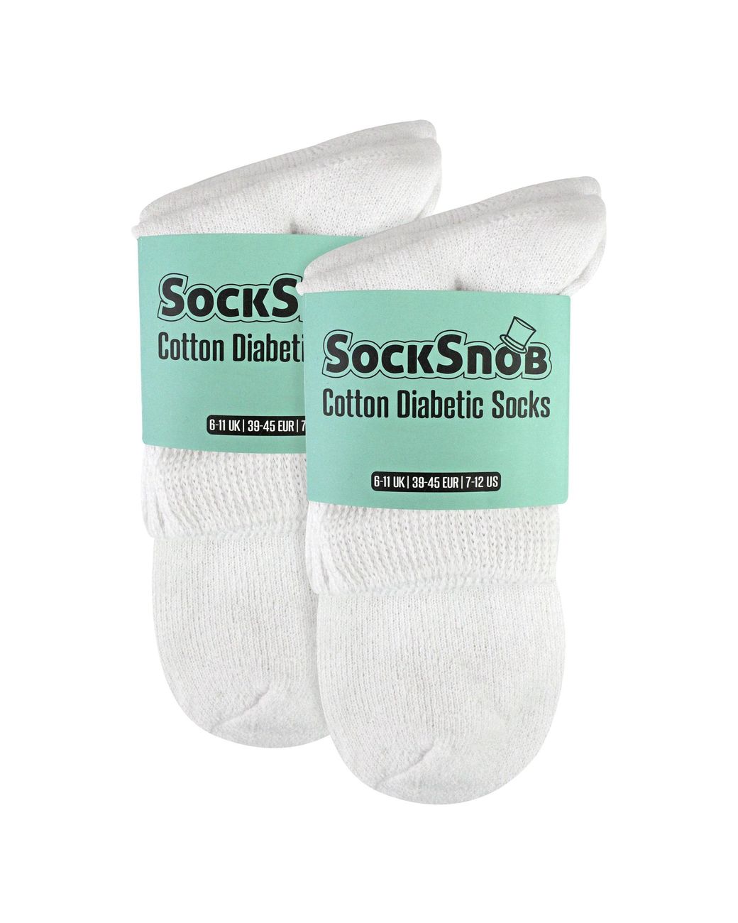 Sock Snob Green 6 Pack Ankle Diabetic Socks Cotton Rich Breathable Everyday for men